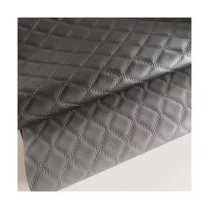 Synthetic Leather Hot Sale 2022 Sunrise Square Diamond Patterns Custom Black Faux Leather PVC Rolls for Car Seat