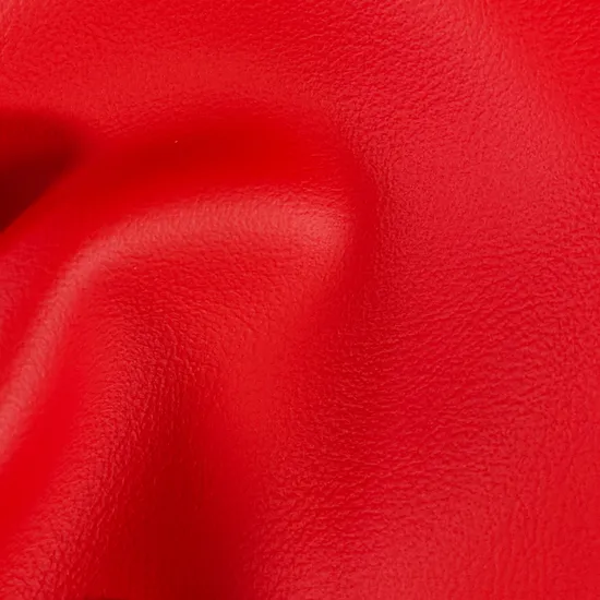 Ready to Ship 0.8mm Red Car Leather Stocklot for Center Console