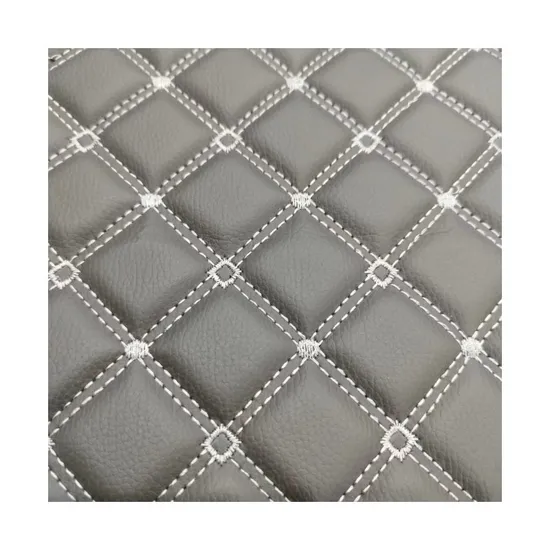 Large Stock Embroidery Durable 6mm Grain Design PVC Leather for Auto Car Seat Mat