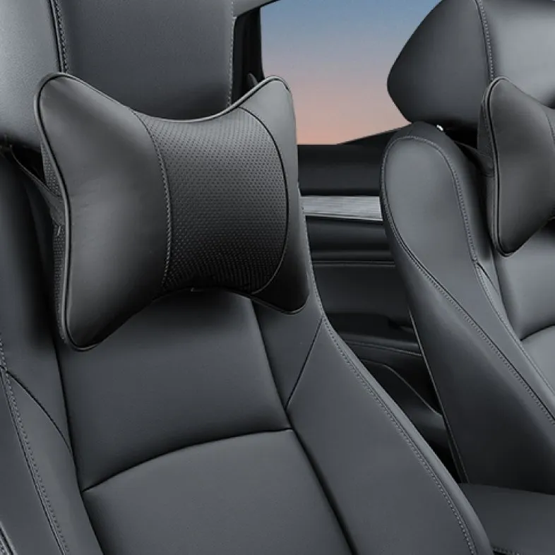 Synthetic Leather Car Neck Pillow Skin-Friendly Faux Leather Headrest