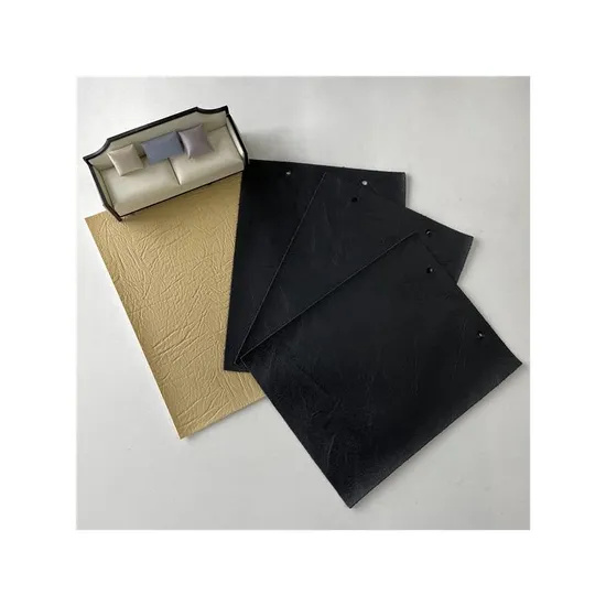 PVC Faux Leather Manufacturer Suede Backing Faux Upholstery Leather Fabric for Sofa Chairs