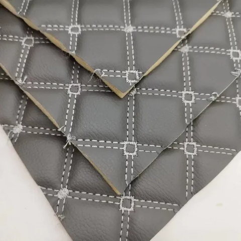 Artificial Leather Embroidery 6mm Sponge Grain PVC Leather Roll