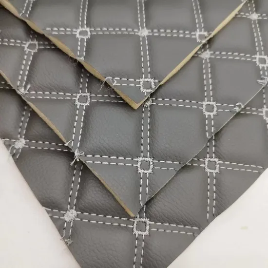 Artificial Leather Embroidery 6mm Sponge Grain PVC Leather Roll