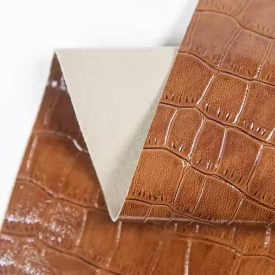 Customized Crocodile Leather for Bag Luxury PVC PU Bag Leather Chinese Factury Free Sample Crocodile-01 East China Fair
