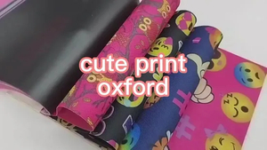 PVC Oxford Leather Roll for Bag 0.4mm Factory Selling Cheap Cute Print Design Artificial and Luggage