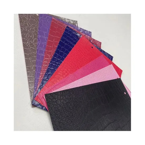 PVC Leather Fabric for Handbags High Quality Crocodile Embossing Printing Pattern