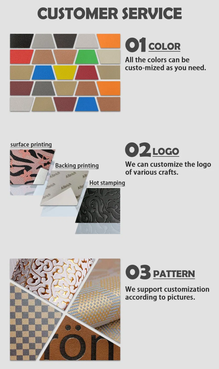 Free Sample PVC PU Faux Leather