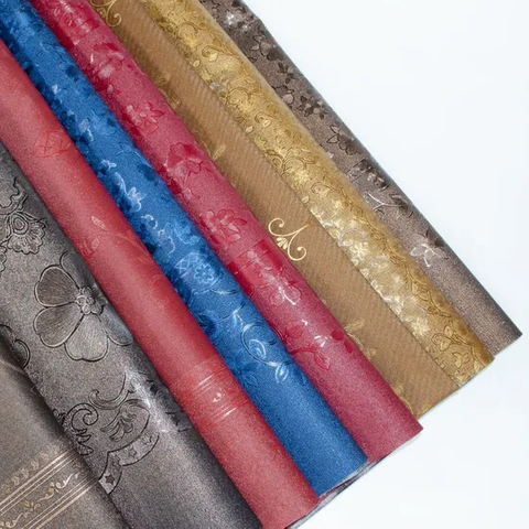 Fashion Afghanistan Ethnic Style PVC Synthetic Leather for Decoration, Hot Sale Rexine Leather