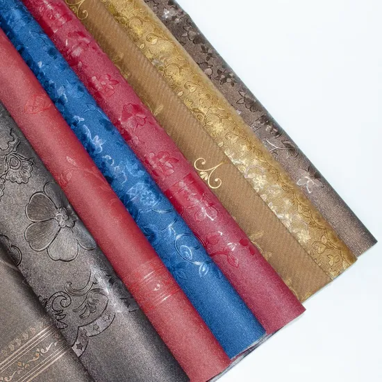 Fashion Afghanistan Ethnic Style PVC Synthetic Leather for Decoration, Hot Sale Rexine Leather