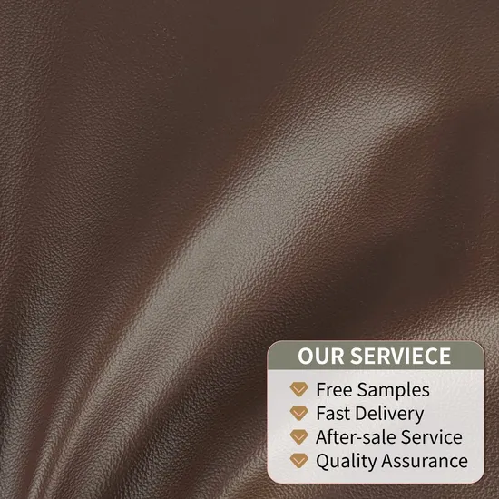 1mm High Quality Dark Brown PU Leather for Car Seat