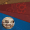 Golden Waterproof 0.4mm Knitted Afghan Decorative PVC Artificial Leather
