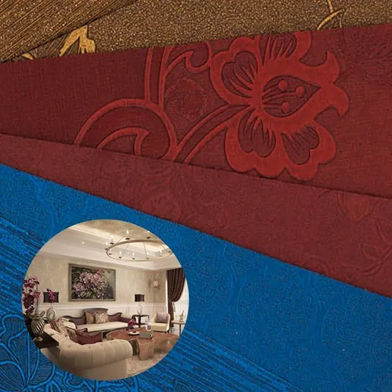 Golden Waterproof 0.4mm Knitted Afghan Decorative PVC Artificial Leather