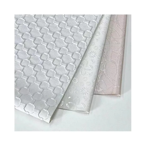 PVC Sponge Leather Knitted Embossed Embroidery Waterproof Synthetic for Upholstery Fabric