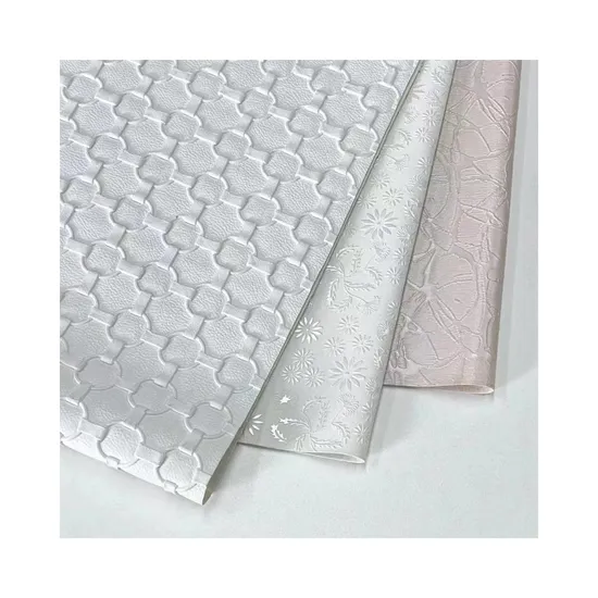 PVC Sponge Leather Knitted Embossed Embroidery Waterproof Synthetic for Upholstery Fabric