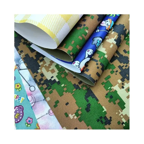PVC Faux Leather Customized Pattern Oxford Fabric for Making Schoolbags Backpacks Luggage