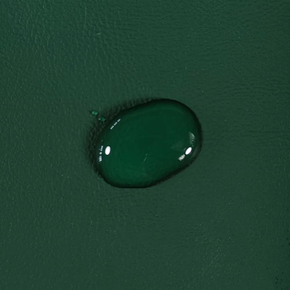 Ready to Ship 0.8mm Deep Green PVC Leather Stocklot for Car Armrests
