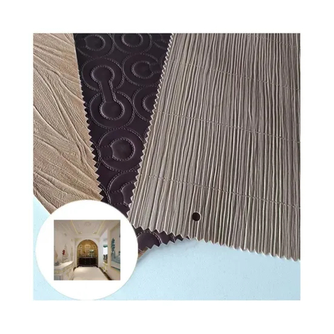 PVC Artificial Synthetic Leather for Decoration Customized Pattern Embossing