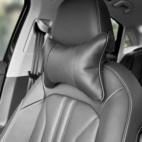 Synthetic Leather Car Neck Pillow Skin-Friendly Faux Leather Headrest