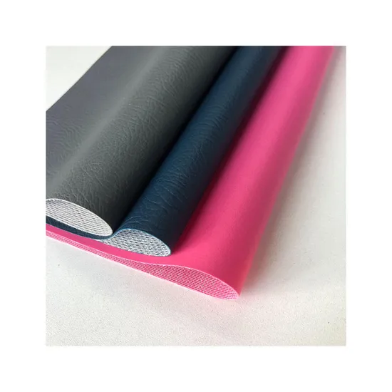 Different Colors Artificial Synthetic Leather with Knitted Backing for Car Seat Sofa and Furniture