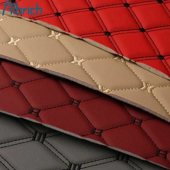 PVC Leather Classical Printed Quilted Embroidered Sponge Composite Coil PVC Roll for Car Seat