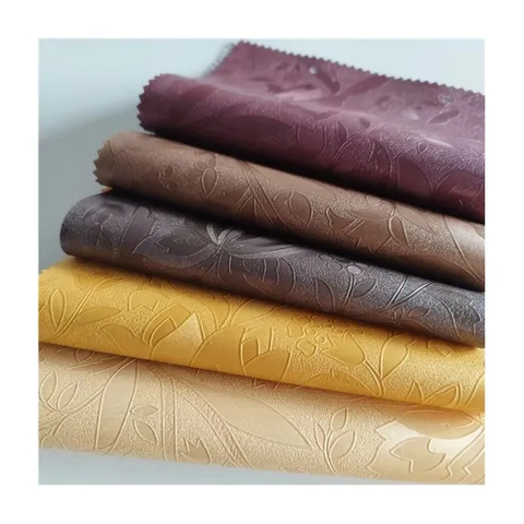 0.5 mm Colorful Floral Pattern Synthetic Fabric Rainbow Polyester Leather