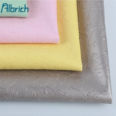Embossed Leather Environmental Protection No Seam Bottom Brushed Embossed Leather PU Fabric Packing Case Bag Leather