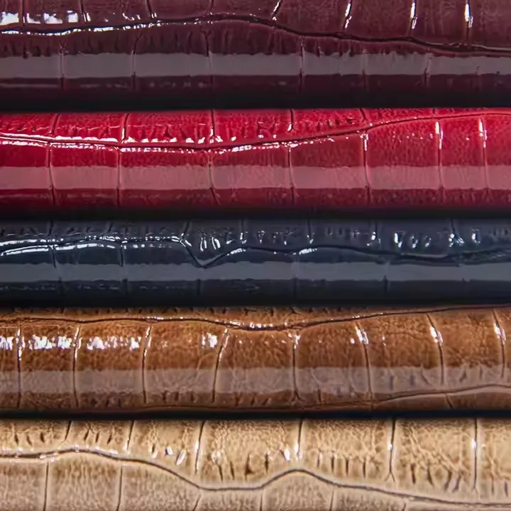 Customized Crocodile Leather for Bag Luxury PVC PU Bag Leather Chinese Factury Free Sample Crocodile-01 East China Fair
