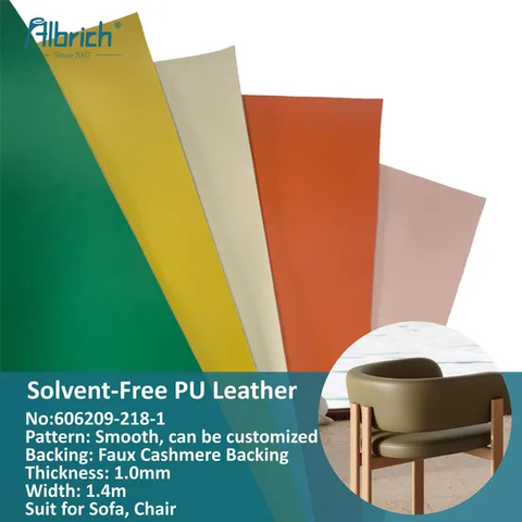2mm Colorful Silicone Face Solvent Free Synthetic PU Leather for Chair, New Arrival Eco-Friendly Sofa 60209-218-1