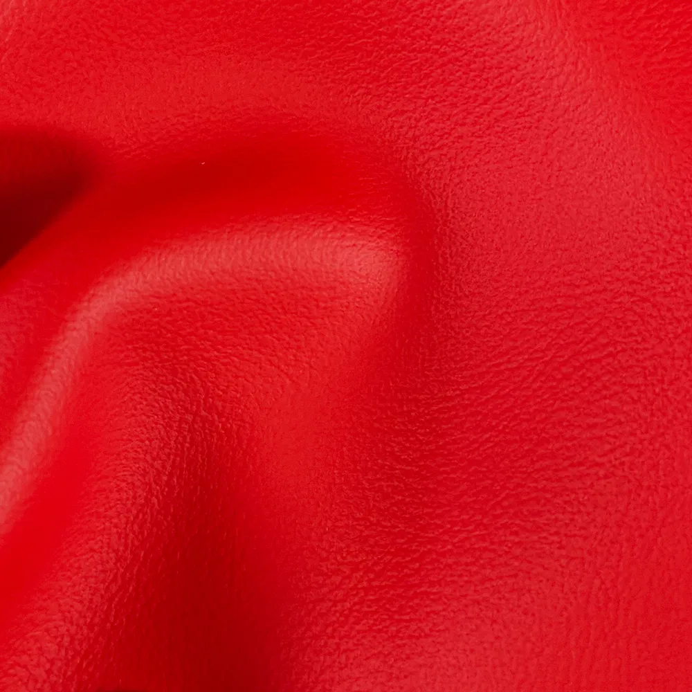 Ready to Ship 0.8mm Red Car Leather Stocklot for Center Console