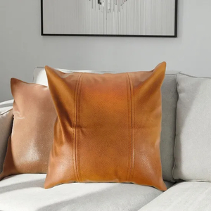 18 Inch Luxury Artificial PVC Leather Throw Pillow Case for Hotel, Wholesale Decorative Sofa Square Cushion Cover for Home