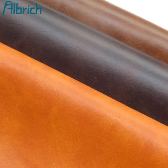 PVC Synthetic Leather for Sofa Furniture, Car Seats Crazy Horse Semi-PU Leather,