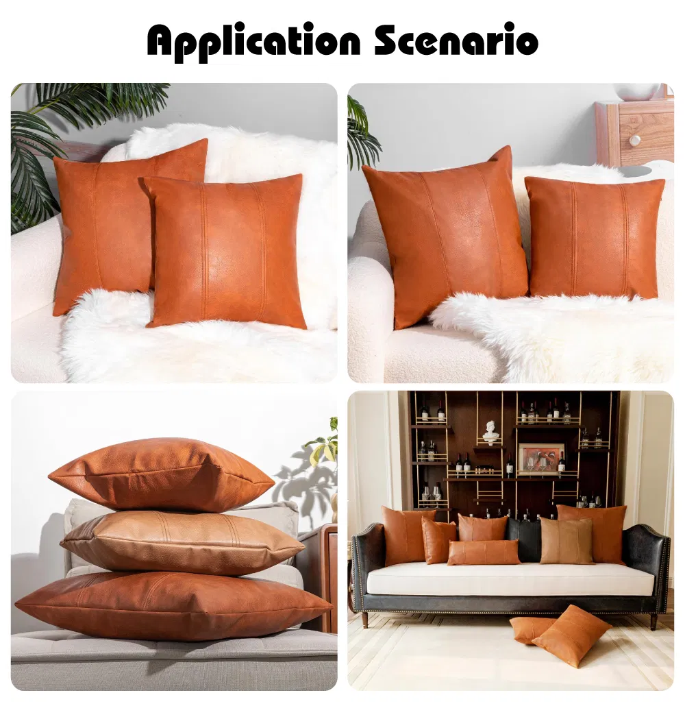 PVC Synthetic Leather Pillow Case
