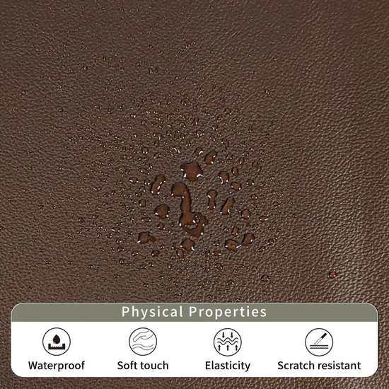 1mm High Quality Dark Brown PU Leather for Car Seat