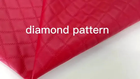Embroidery Quilted Diamond PVC Synthetic Leather for Car Seat