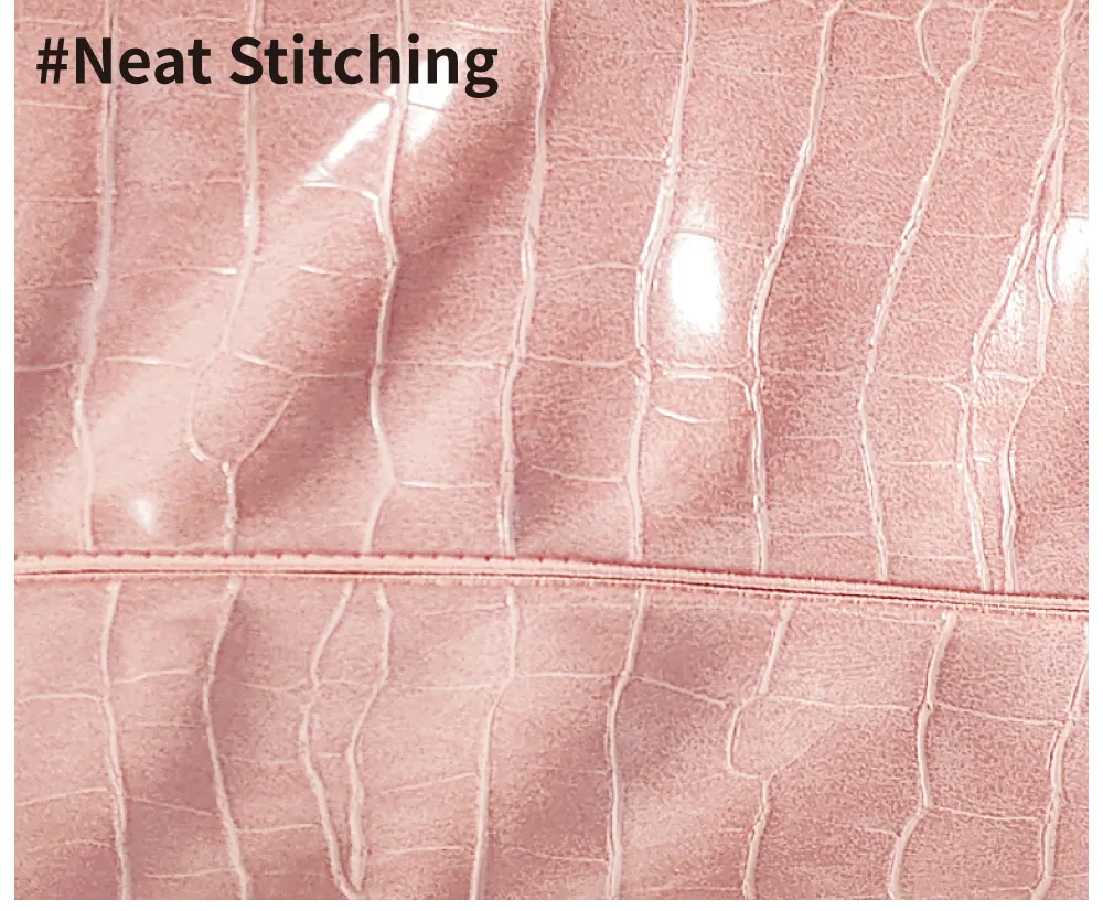 18inch Crocodile Faux Leather Cushion Cover, Luxurious Pink Decoration waterproof Leather Throw Pillow
