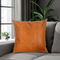 18inch Modern Elegant Design Cushion Cover for Home, Brown Stain Resistant Leather Throw Pillowcase for Hotel