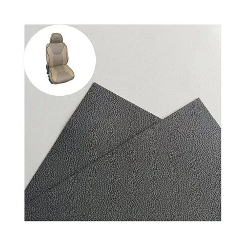 PVC Artificial Synthetic Leather for Car Decoration Auto Tiny Grain 0.7mm French Terry Backing