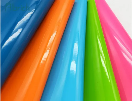 PVC Leather Portugal Imported Patent Fabric PU Leather for Bags Mat