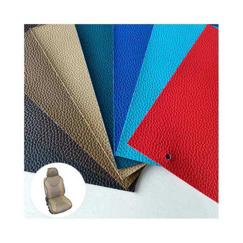 PVC Artificial Faux Synthetic Leather for Car Seat Chairs Big Lichi 0.8mm Thickness