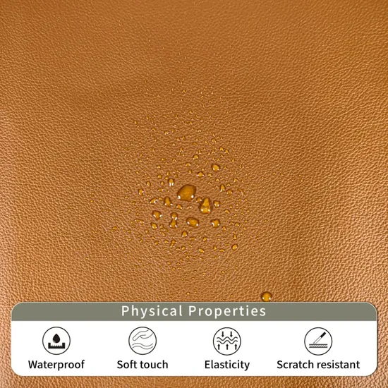 1mm Orange Eco-Friendly Apple Bio-Based PU Leather for Shoe