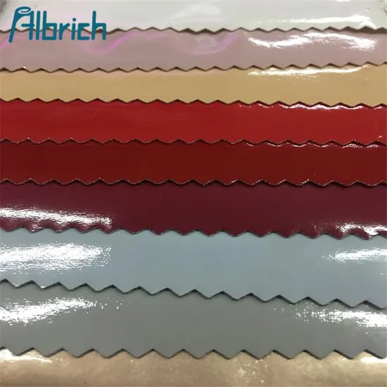 PVC Leather High Quality Manufacturer Design Smooth Mirrored Pattern PVC Synthetic Shoe Bag Leather