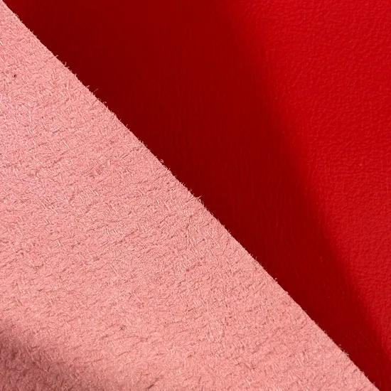 Red, as Customer Request Soft Breathable Customizable Eco-Friendly Durable Microfiber Leather Factory