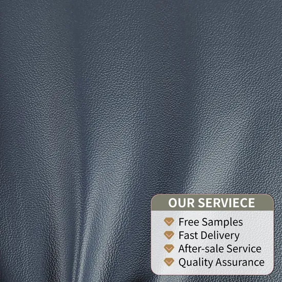 1mm Dark Blue Bio-Based PU Faux Leather for Car