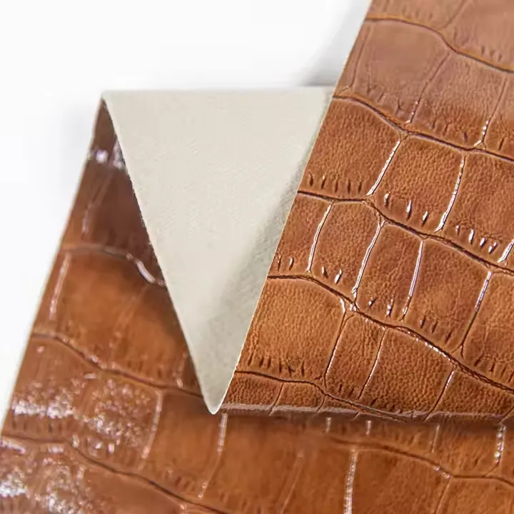Customized Crocodile Leather for Bag Luxury PVC PU Bag Leather Chinese Factury Free Sample Crocodile-01 East China Fair