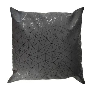Premium 18inch Luxury Living Room Sofa Black Pattern Pillow Case, Durable Faux Leather Throw Pillow Coyers for Sofa or Chair