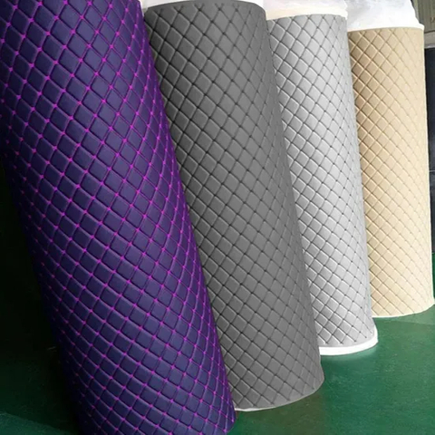 Embroidery Quilted Soft Leather Knitted Fabric