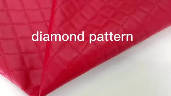 PVC Synthetic Leather for Car Seat for Furniture Embroidery Quilted Diamond Stitching Automotive